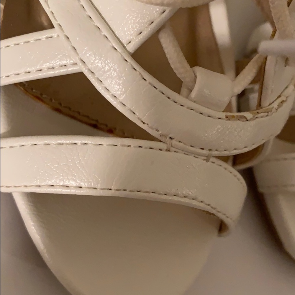 Charlotte Russe White Glee Strappy Heels - Picture 9 of 9